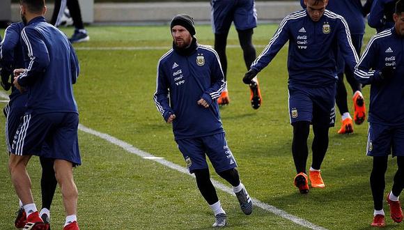 Lionel Messi entrenó con Argentina y apunta al amistoso contra España