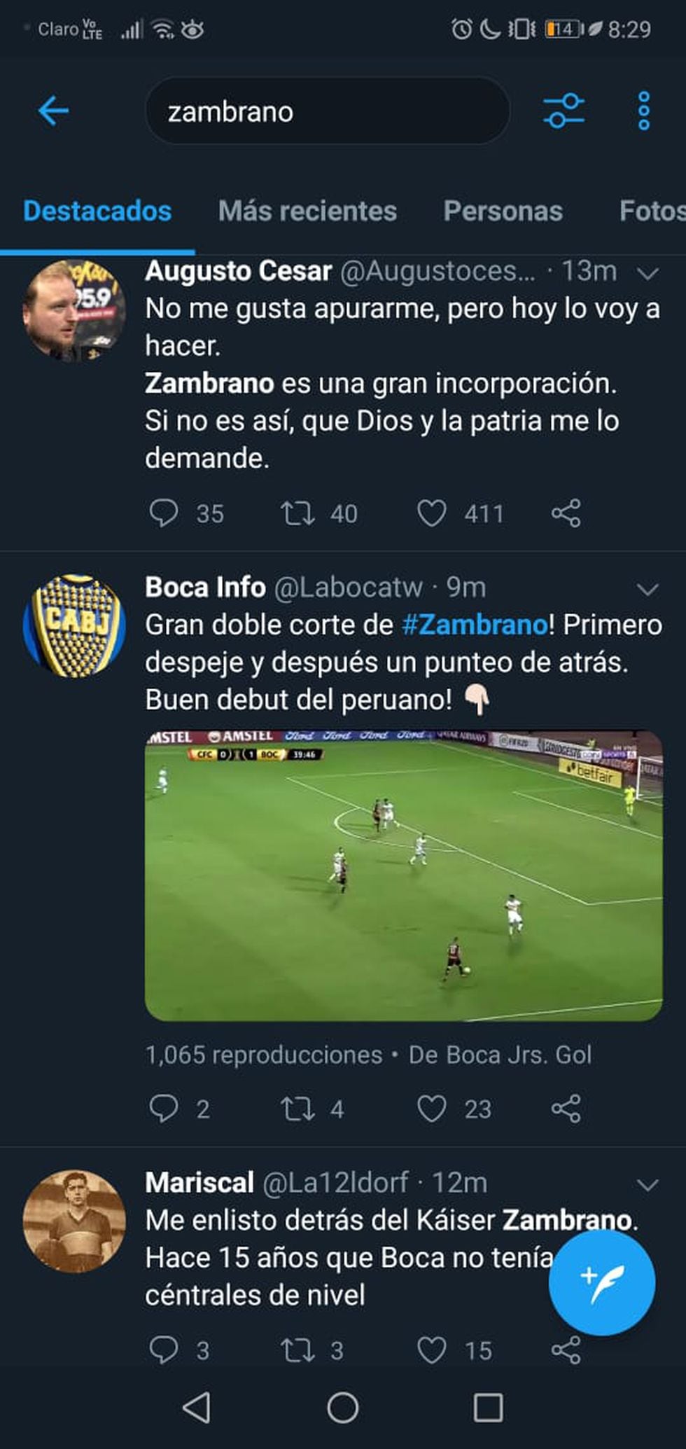 Carlos Zambrano Boca Juniors Fans Surrender To Kaiser After Their Copa Libertadores Debut World Today News