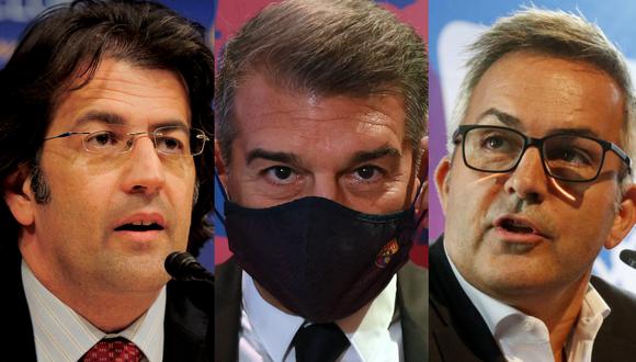 Barcelona elige a su próximo presidente este domingo y aquí te contamos las propuestas, perfiles de los 3 candidatos que suenan como sucesores de Bartomeu. FOTO: AFP
