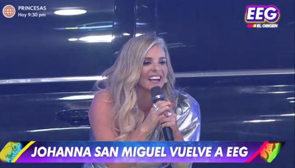 Johanna San Miguel regresó a la conducción de "Esto es guerra". (Foto: Captura América TV)