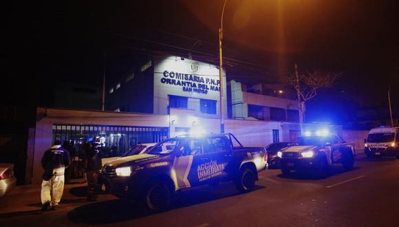 El policía fue asesinado por el intervenido esta madrugada en San Isidro. (Foto: Cesar Grados/@photo.gec)