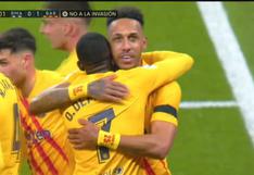 Gol de Aubameyang para Barcelona: anotó el 1-0 sobre Real Madrid | VIDEO