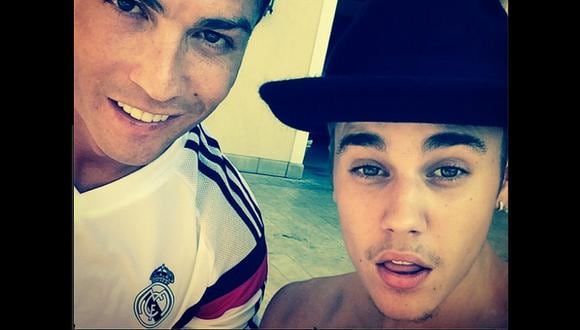 Justin Bieber se tomó un selfie con Cristiano Ronaldo [FOTO]