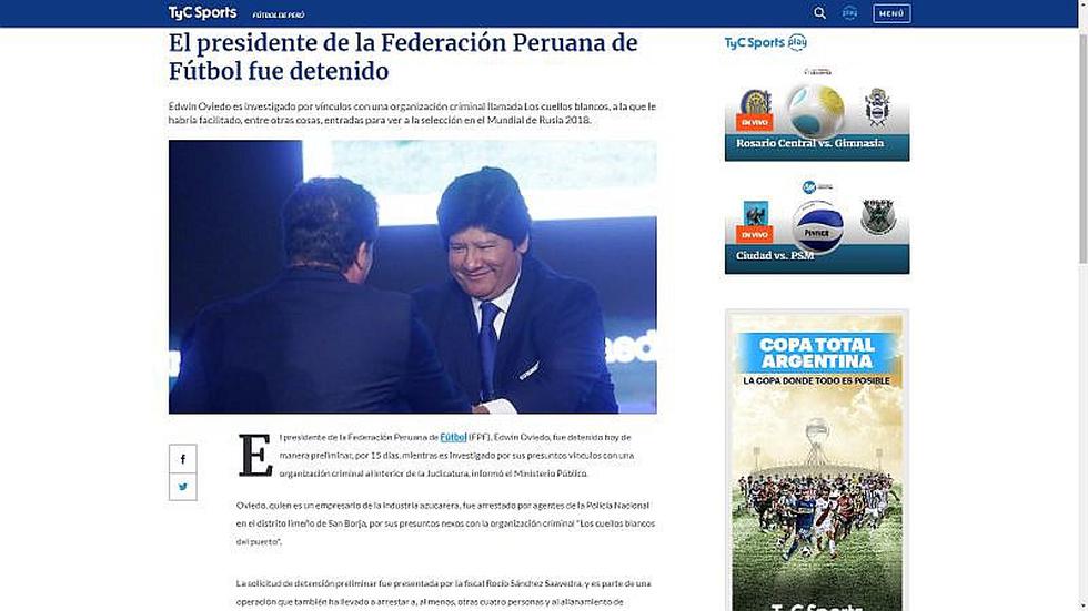 Así informó la prensa internacional detención de Edwin Oviedo