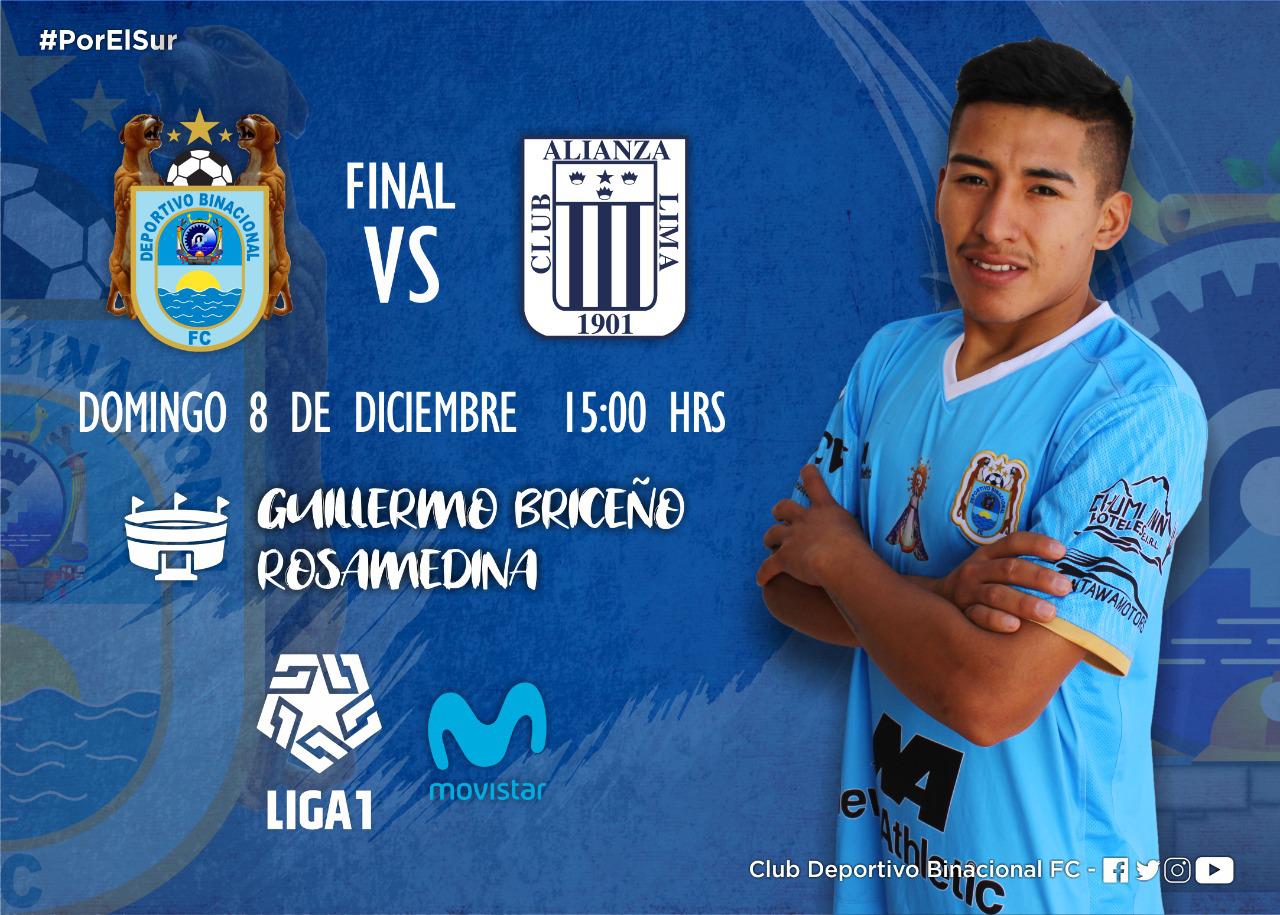 Binacional confirmó la hora de la primera final de la Liga 1. (Foto: Binacional)