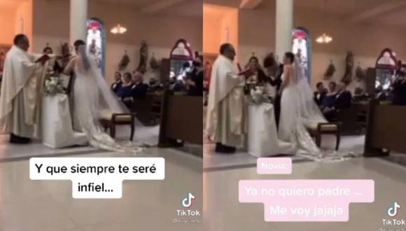 Usuarios de las redes sociales viralizaron el momento en el que un novio se puso nervioso durante los votos de su boda.