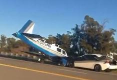 Video viral: Así terminó una avioneta que chocó con un auto en California
