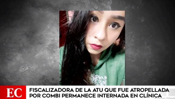Jaqueline Rosales Ramírez permanece internada en una clínica tras ser atropellada por una combi. (América Televisión)