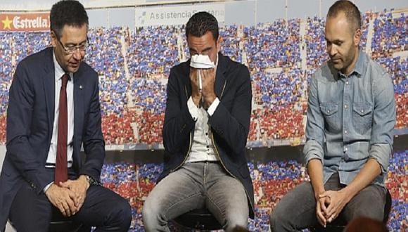 Barcelona: Xavi Hernández lloró tras las palabras de Andrés Iniesta [VIDEO]