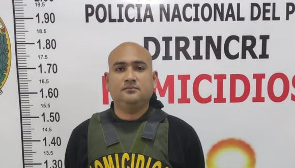 Christian Eduardo García Carrión (32), alías ‘Cachete’, sindicado como uno de los presuntos autores del asesinato a balazos del tesorero del Colegio de Químico Farmacéutico de Lima, José Luis Villanueva Silverio (64). (Foto: PNP)