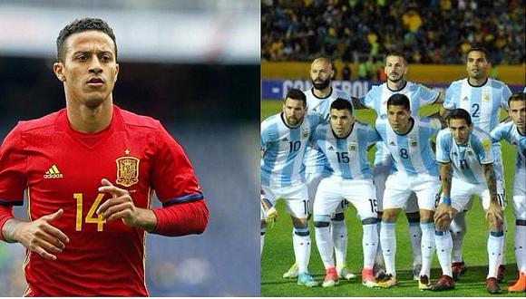 Argentina vs España: Thiago Alcántara y sus palabras de elogio a Lionel Messi