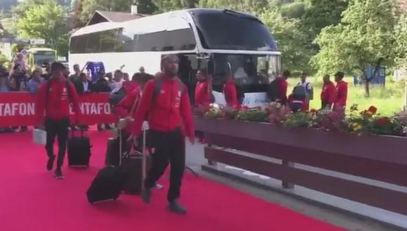 Selección peruana fue recibida con alfombra roja en Austria