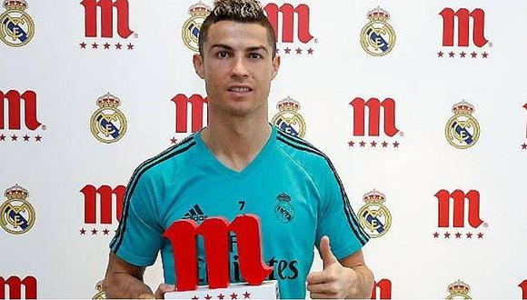 Cristiano Ronaldo recibe premio pese a mal momento del Real Madrid