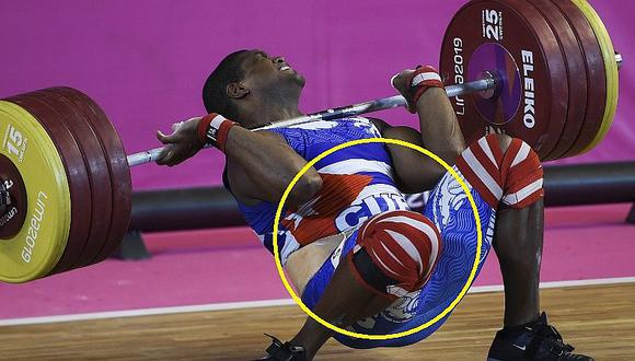 Lima 2019 | Juan Columbié, pesista de Cuba, casi se destroza la rodilla en los Panamericanos | VIDEO
