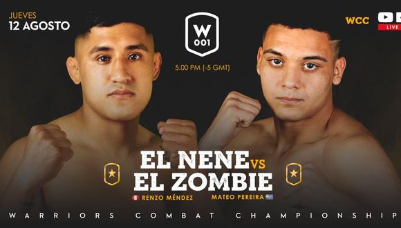 El WCC, organizado por el peleador Humberto Bandenay, tendrá ocho combates. El evento podrá ser visto de forma gratuita a través de la cuenta de Facebook y el canal de YouTube de la promotora.