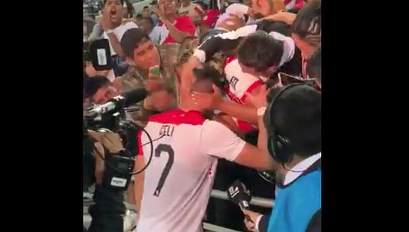 Emotivo llanto de Yuriel Celi con su familia tras victoria de Perú [VIDEO]
