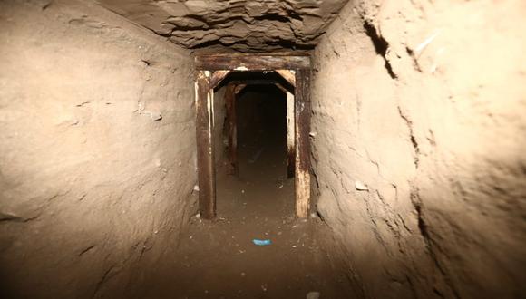INPE reveló que el túnel hallado cerca del penal Miguel Castro Castro, en San Juan de Lurigancho, habría sido construido sobre la base de otro ya existente. (Foto: Jesús Saucedo / @photo.gec)