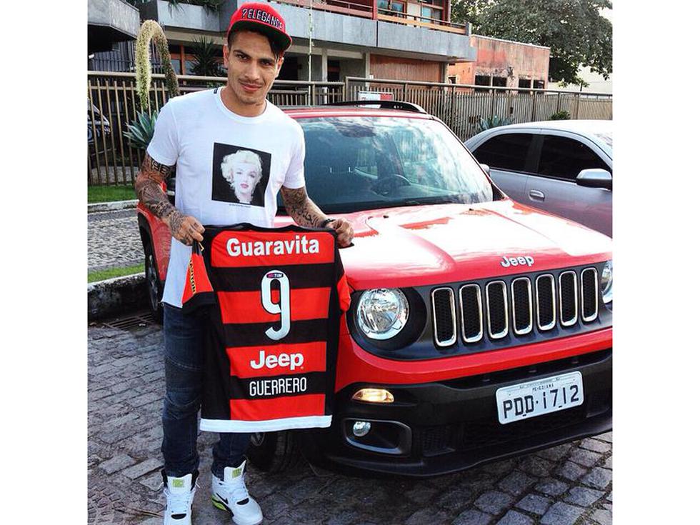 Paolo Guerrero arribó a Brasil para su presentación en Flamengo [FOTOS]