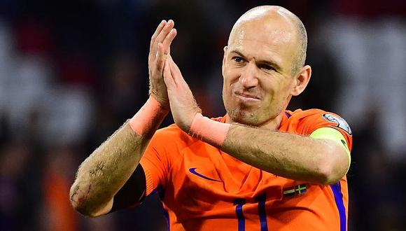 Arjen Robben renunció a Holanda tras quedar fuera de Rusia 2018