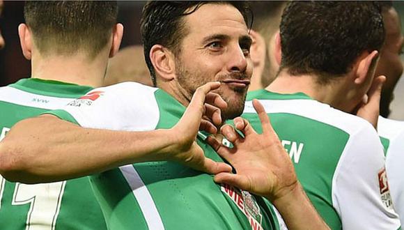 Perú vs. Venezuela: Bremen felicita a Claudio Pizarro por titularato