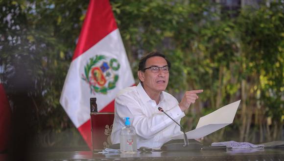 El presidente Martín Vizcarra hizo varios anuncios en el día 194 del estado de emergencia nacional por el coronavirus. (Foto: Presidencia)