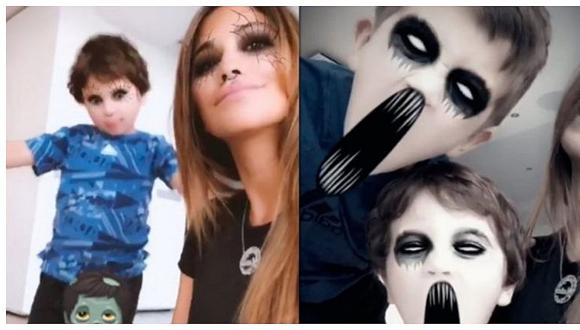 Esposa e hijos de Lionel Messi celebraron Halloween
