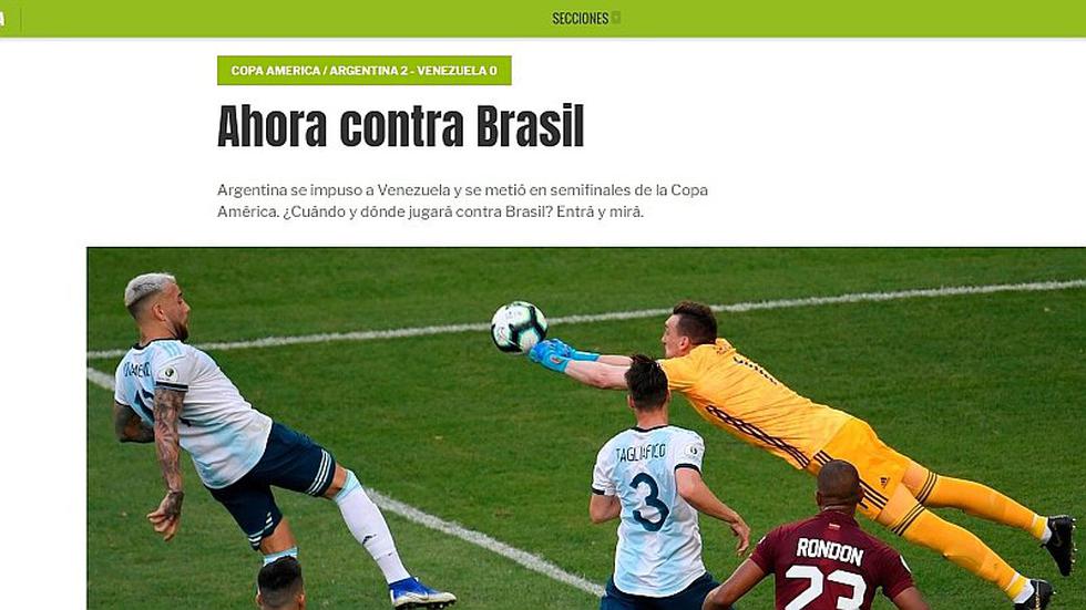 Brasil vs. Argentina: prensa argentina calienta previa del partido por las semis de la Copa América 2019 | FOTOS