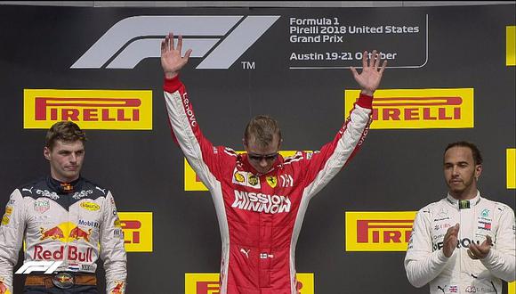 Fórmula 1: Kimi Raikkonen ganó el Gran Premio de Estados Unidos