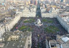 Así luce Plaza San Martín desde el aire tras la llegada de manifestantes para la marcha nacional | FOTOS