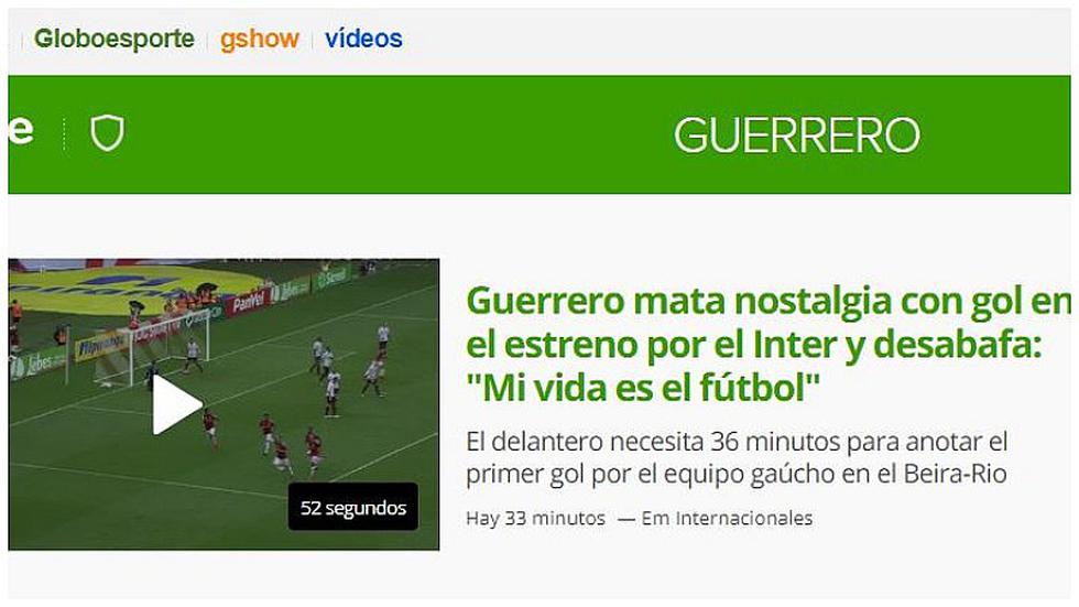 Así informó la prensa internacional el gol de Paolo Guerrero