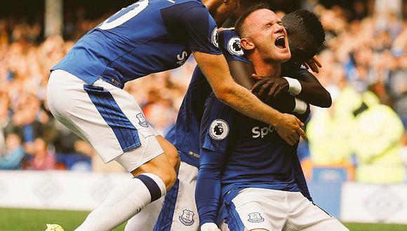 Premier League: Rooney anotó su primer gol y le dio una victoria a Everton