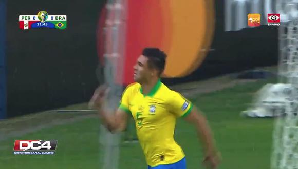 Perú vs. Brasil | Casemiro abrió el marcador en el Arena Corinthians | Copa América 2019 | VIDEO