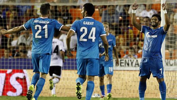 Champions League: Zenit vence 3-2 a Valencia en Mestalla con dos goles de Hulk [VIDEO]