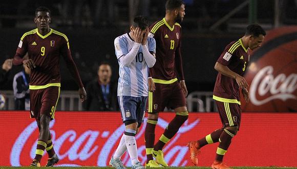 Argentina empata con Venezuela y Perú lo supera en las Eliminatorias