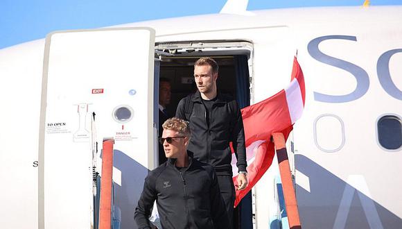 Rusia 2018: Selección de Dinamarca arribó a Moscú [FOTOS]