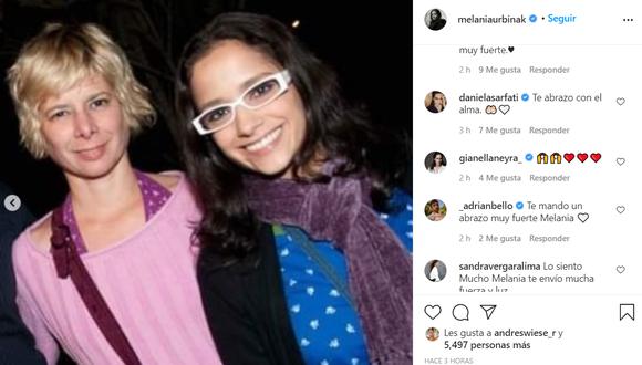 Melania Urbina informó la muerte de su hermana a través de su cuenta de Instagram.