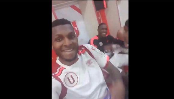 Universitario: así celebró Luis Tejada en vestuarios triunfo ante Aurich [VIDEO]