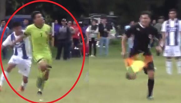Jugador de la Copa Perú que fue expulsado correteó a juez de línea | VIDEO