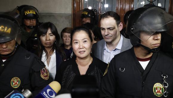 Keiko Fujimori indicó que hasta el momento no existen elementos suficientes para apoyar una vacancia presidencial. (Foto: GEC)