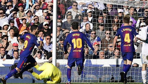 Real Madrid vs. Barcelona: Suárez marca el primer gol del partido [VIDEO]