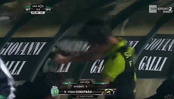Fabio Coentrao fue sustituido, rompió en llanto y rompió el banquillo [VIDEO]