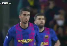Camiseta distinta: Ferran no tiene el escudo en el pecho durante el Barcelona vs. Napoli | VIDEO