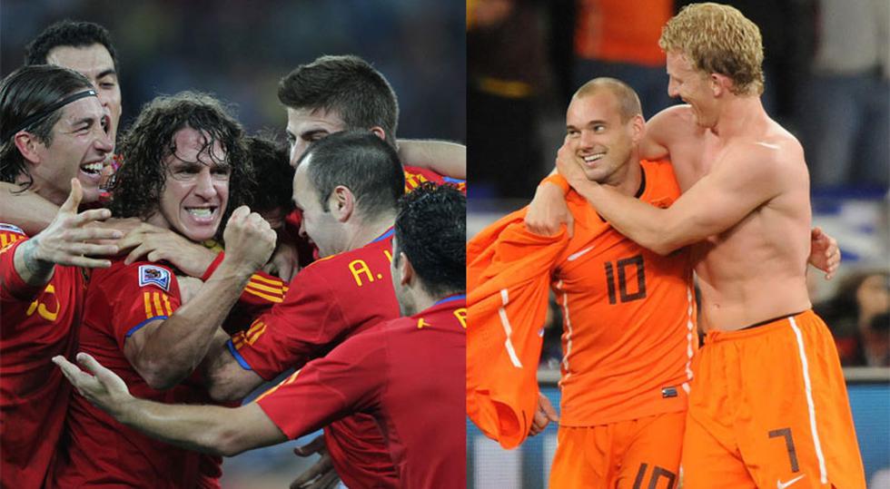 Holanda y España en la gran final del Mundial Sudáfrica 2010