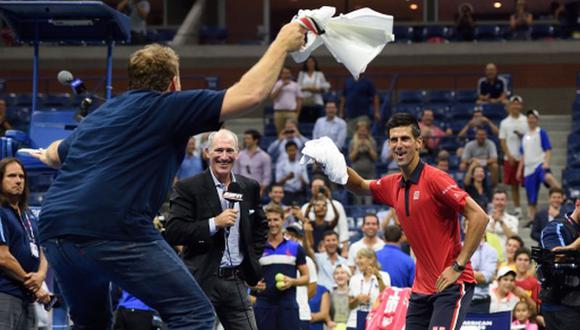 Novak Djokovic festejó y bailó con un espectador en el US Open  [VIDEO]