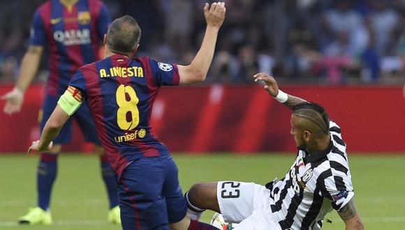 Barcelona vs Juventus: Árbitro salvó de la expulsión al chileno Arturo Vidal 