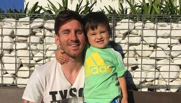 Barcelona: Lionel Messi celebra título de Liga de España con su hijo [FOTO]