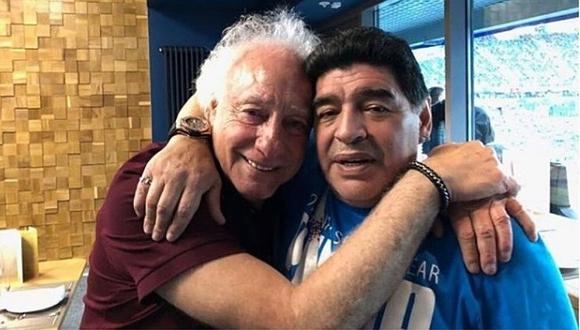 Diego Maradona a los besos se reconcilia con Guillermo Cóppola