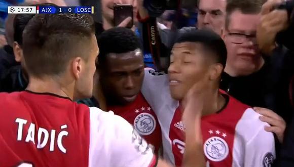 Champions League: Dusan Tadic le metió terrible cachetadón a Neres y se 'reconcilian' con un beso | VIDEO