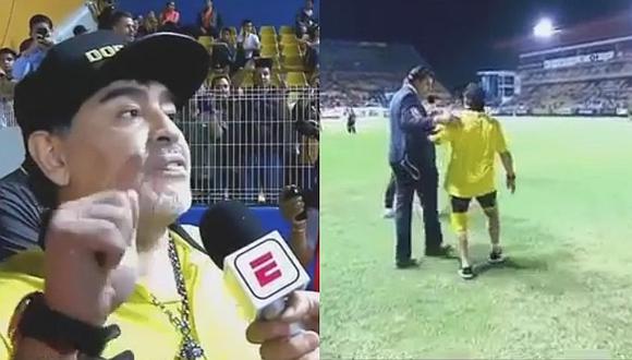 Maradona y su 'picante' respuesta a reportero tras victoria con Dorados