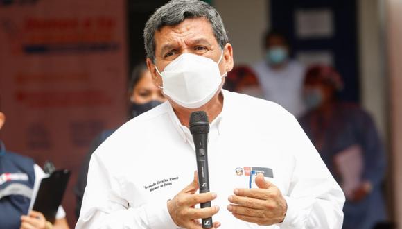 El titular del Minsa cuestionó que parlamentarios y alcaldes de diversos distritos de Lima Metropolitana no tengan ninguna dosis contra el COVID-19. Foto: Minsa